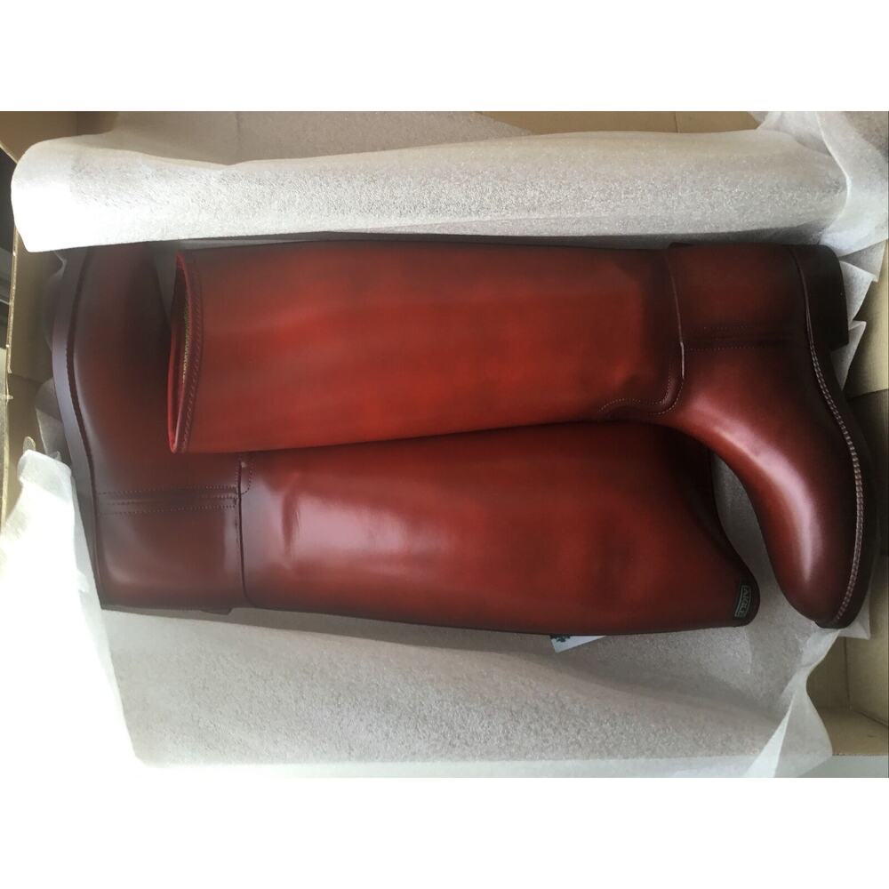Boot Horse Riding AIGLE Start M, Size 5.5 Rouge 86918 New IN Box